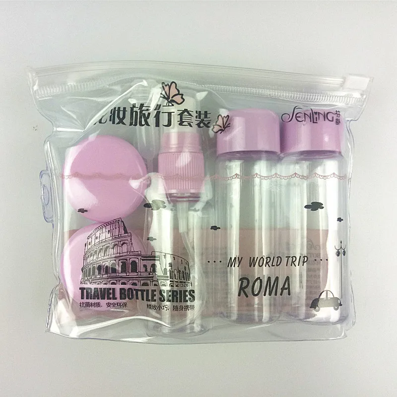 7 шт./компл. косметический мини контейнер для путешествий прозрачный пластиковый