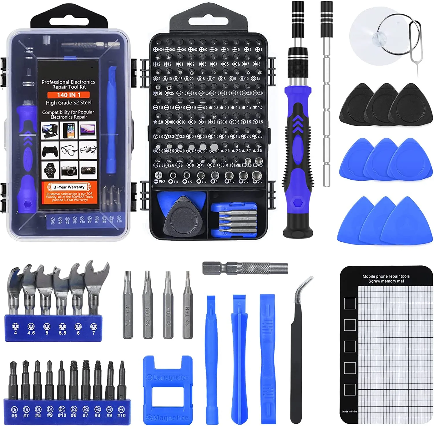 

140 in 1 Mini Precision Screwdriver Set,Magnetic Screwdriver Bits Kit for Glasses,Electronic Devices,DIY Hand Work Repair Tools