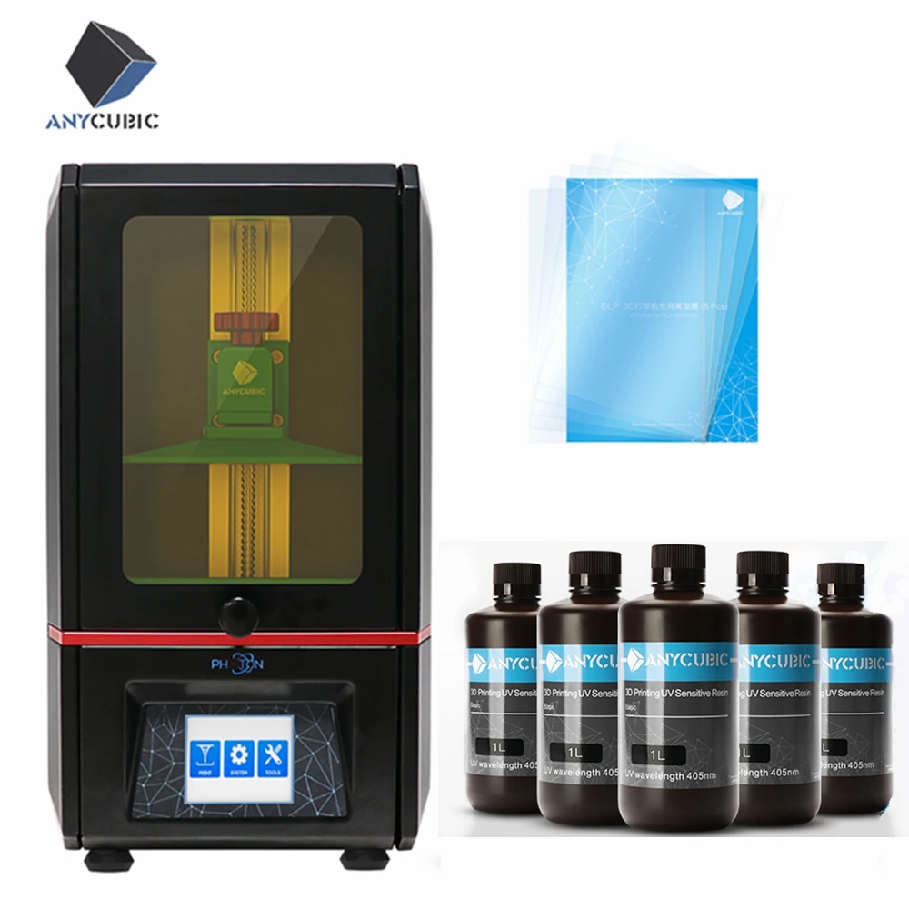 ANYCUBIC Photon 3d принтер размера плюс UV-LED сенсорный экран SLA конечный ломтик внутренний Рабочий стол УФ Смола sla 3d принтер diy комплект