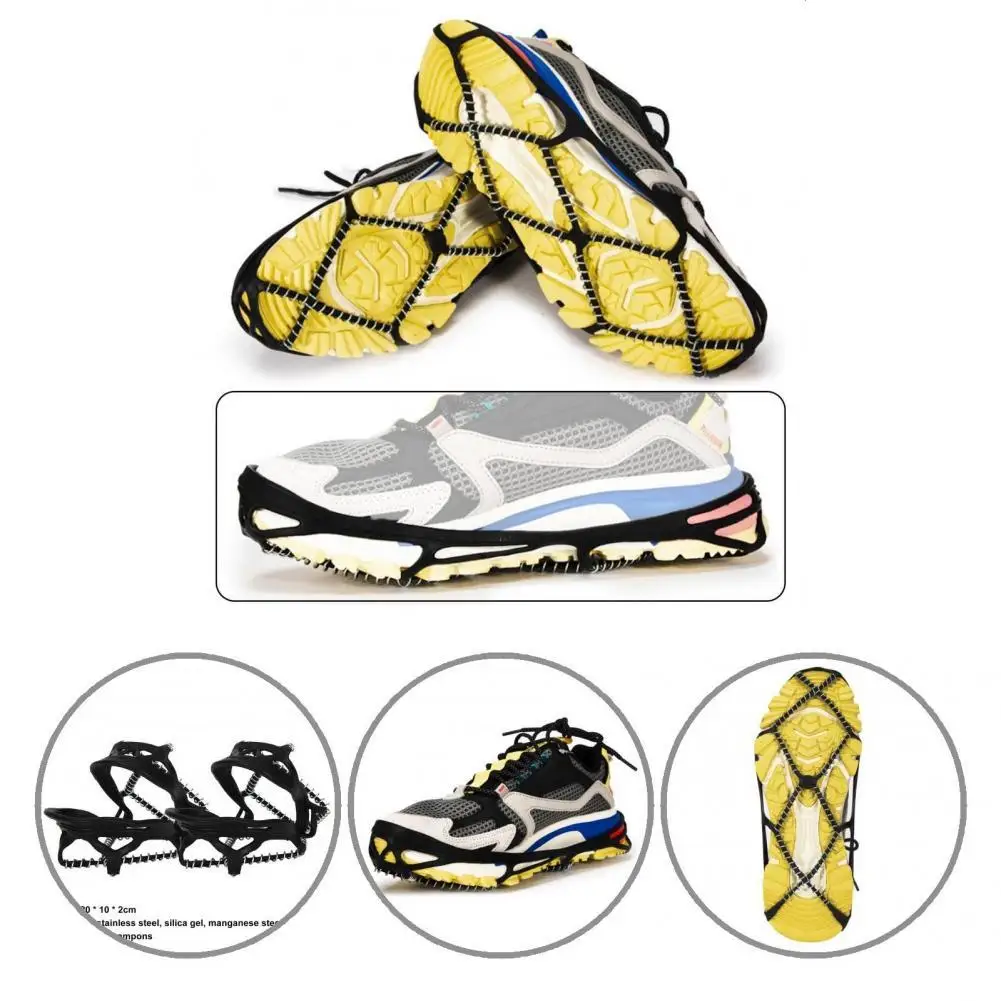 

1 Pair High Quality Good Toughness Snow Traction Cleats Silicone Shoes Ice Grippers Corrosive Resistant for Climbing