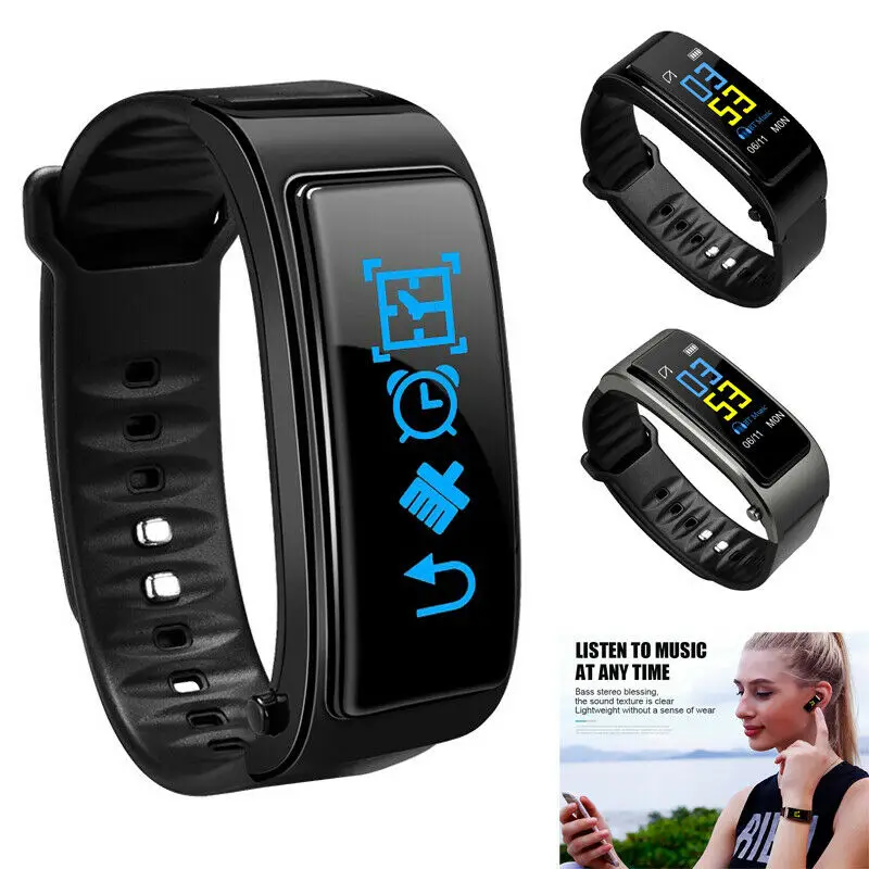Y3 Plus 2 в 1 пульсометр Шагомер умный браслет часы Беспроводная Bluetooth гарнитура
