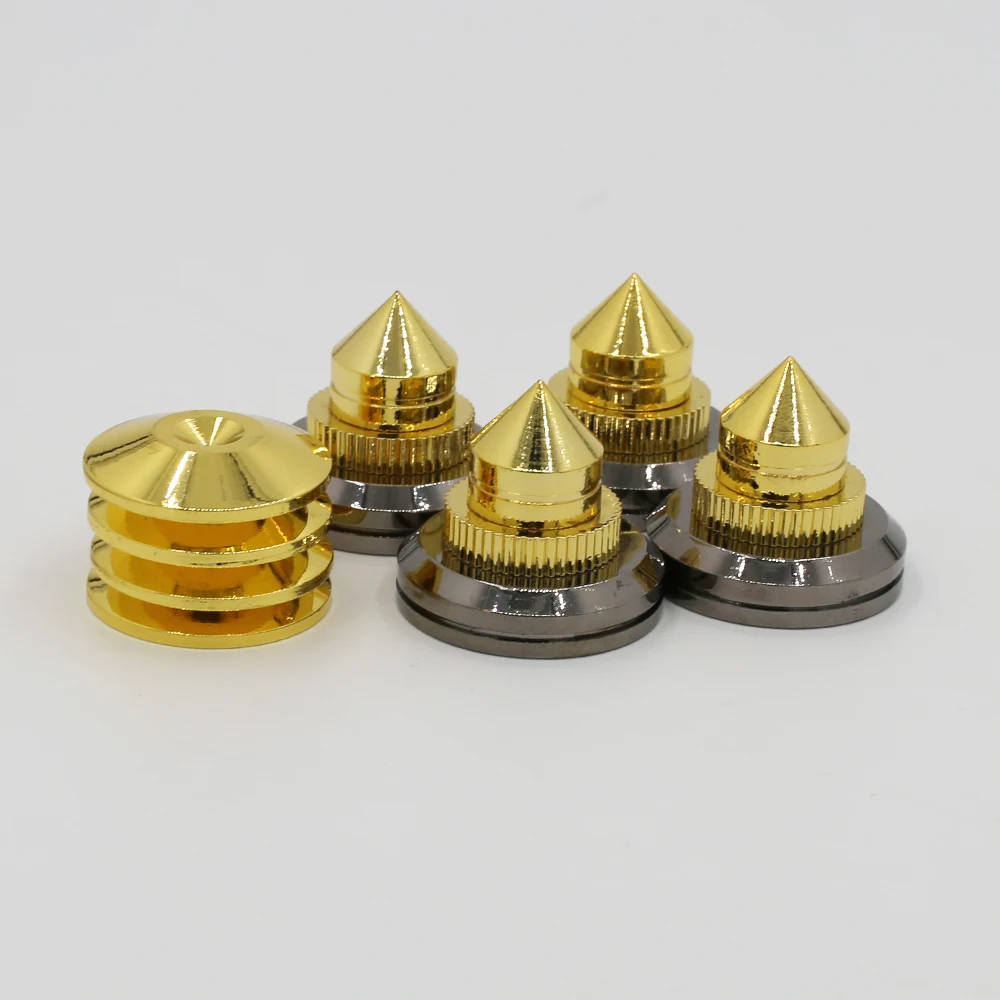 

4 Sets speakers Stand Feet Foot Pad loudspeaker box Spikes Cone Floor Foot Nail