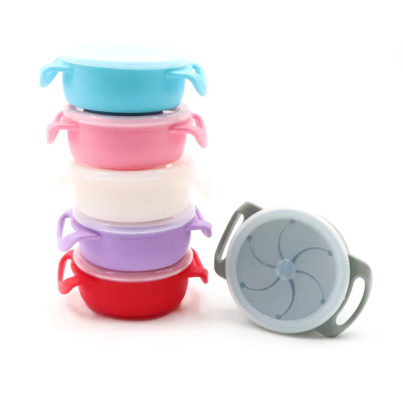 Однотонная Детская кружка для закусок с цепочкой без бисфенола А детская