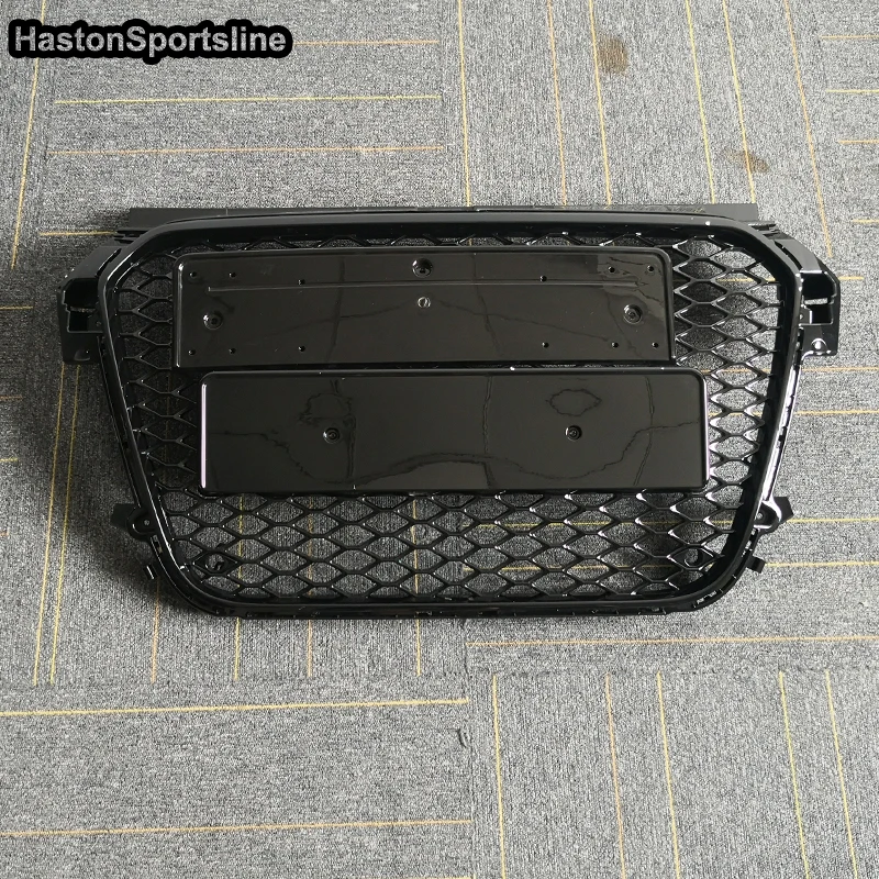 Передняя решетка гриль для audi A1 автомобильный бампер сетка с 4 кольцами логотипом