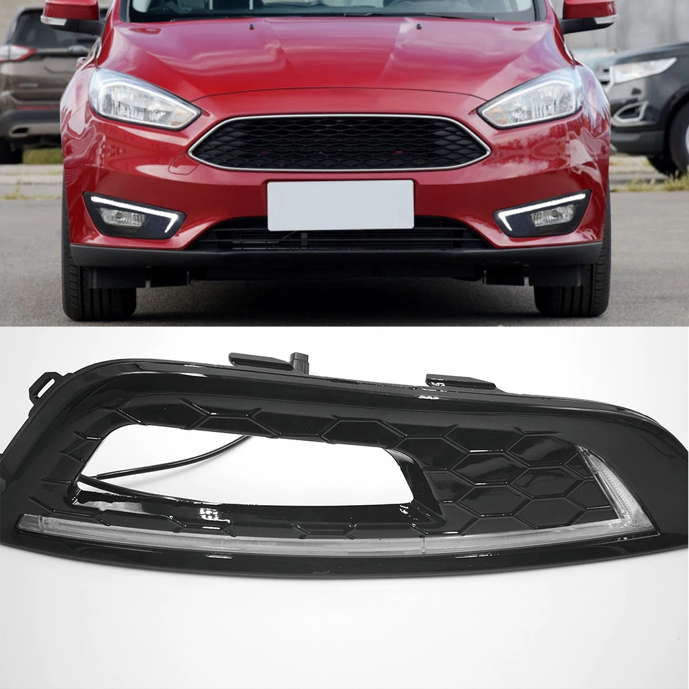 CSCSNL 2Pcs car styling For Ford Focus 4 2015 2016 2017 2018 LED DRL Daytime Running Lights Daylight Fog light waterproof |