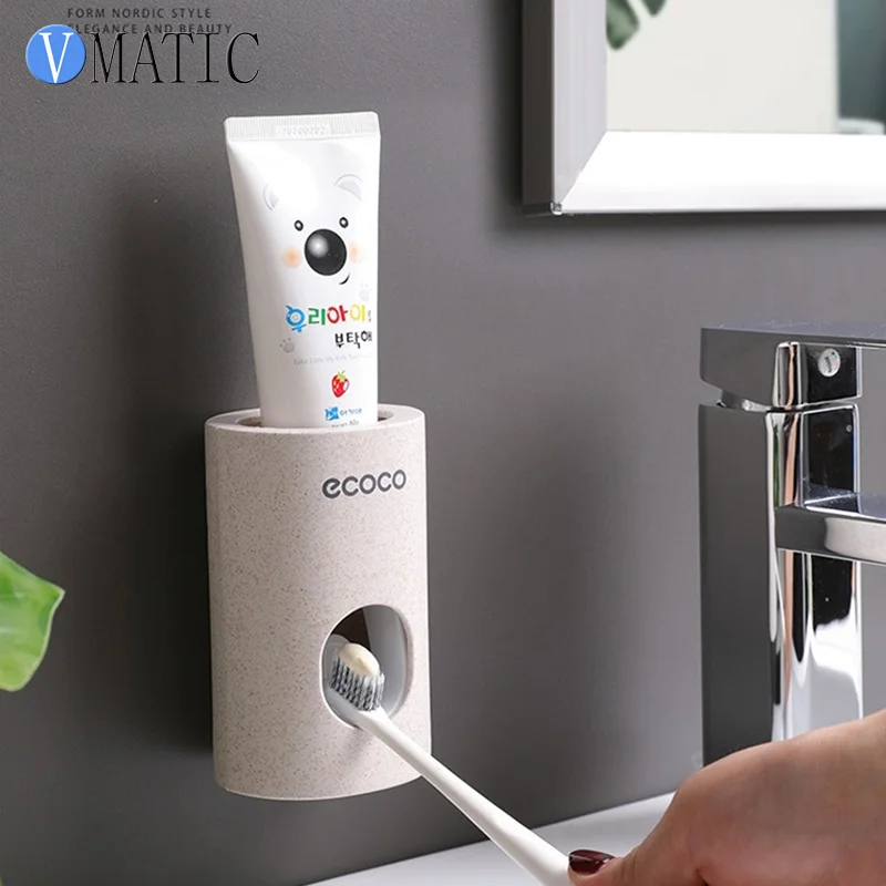 

Bathroom Wall Mount Touch Automatic Auto Squeezer Toothpaste Dispenser Hands Free Squeeze Out