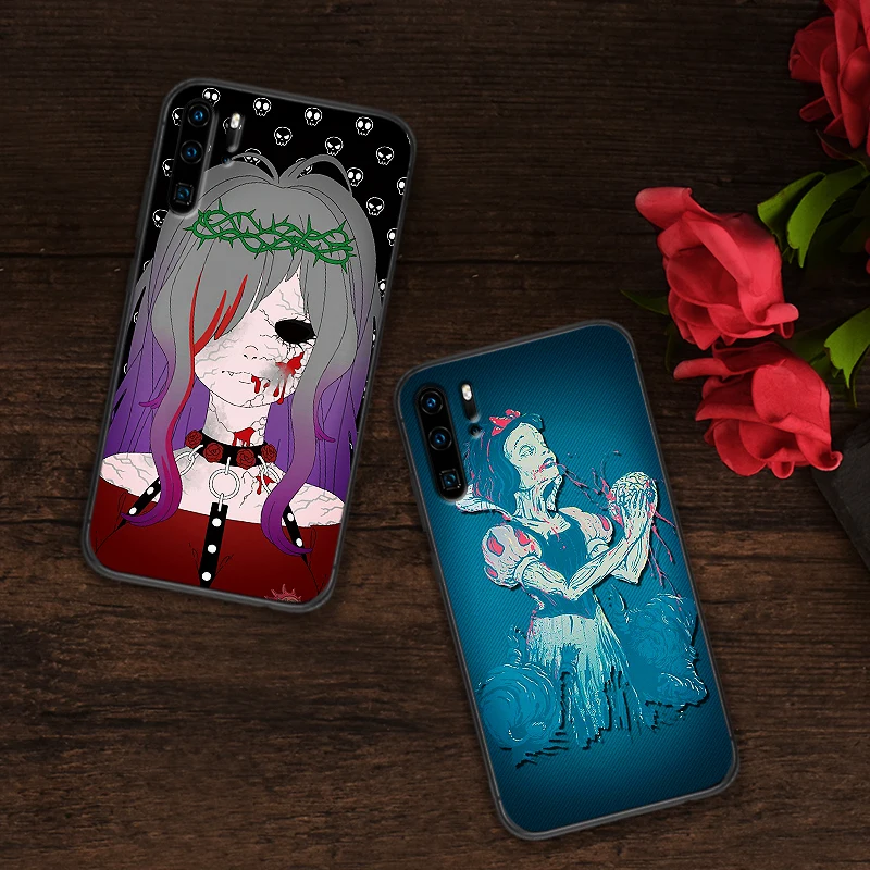 Мягкий силиконовый чехол для huawei P10 телефона Zombie Girl P20 2019 P8 P9 Mini P30 LITE P Smart Z 2018 Pro Coque |