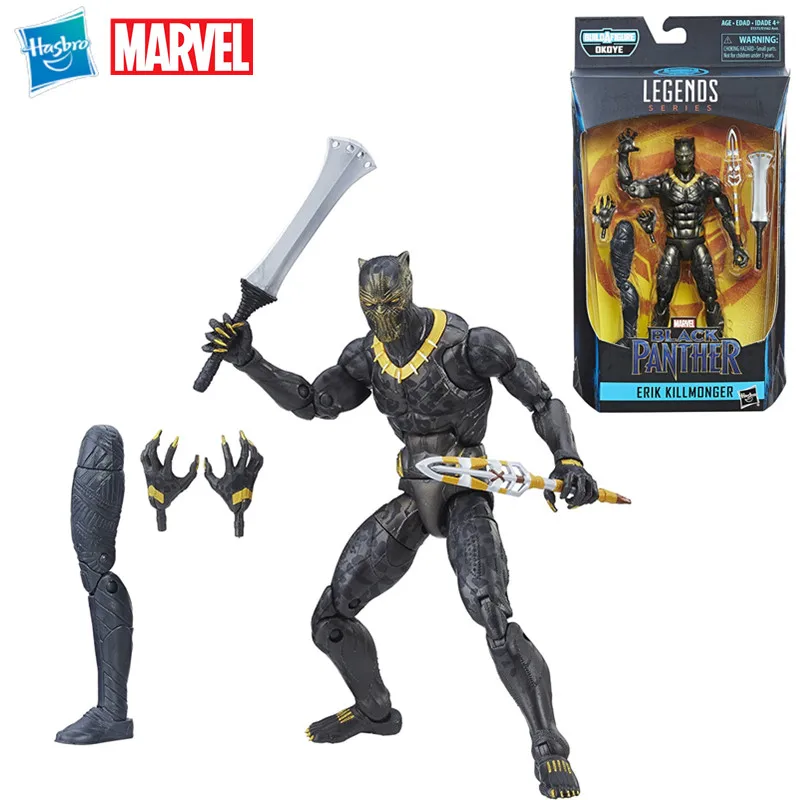 

6-Inch Hasbro Marvel Avengers Legends Series Black Panther Legends Erik Killmonger Anime Collectible Action Figure Toy Kids Gift