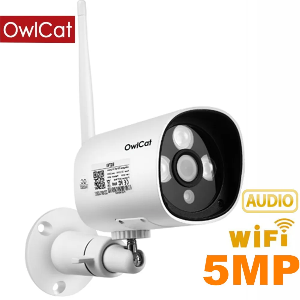 OwlCat 5MP 2MP IP камера беспроводная домашняя камера видеонаблюдения Wifi ночное видение микрофон аудио SD карта P2P ИК телефон вид