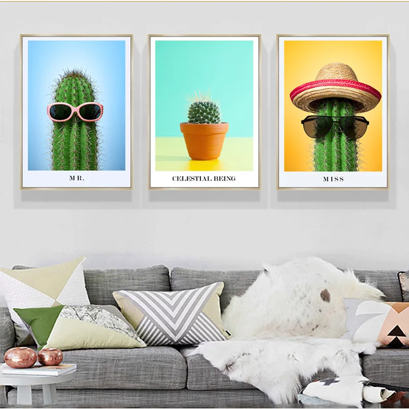 

New Nordic Nature Botanical Cactus Plants Canvas Painting Wall Art Decor Posters and Prints for Living Room Décor Wall Paintings