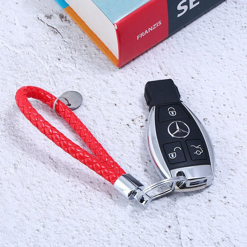 Модные Плетеные Кожаные Брелки веревки брелки кольца ручной работы DIY Подвески