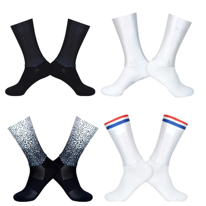 

New Summer Breathable Cycling Socks Men's Non-slip Seamless Aviation Men's and Women's Socks Non-slip Silicone Cycling Socks