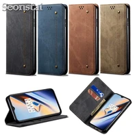 for oneplus 7t pro wallet style flip phone case business silicone leather cloth back cover for oneplus 7tpro magnetic stand capa