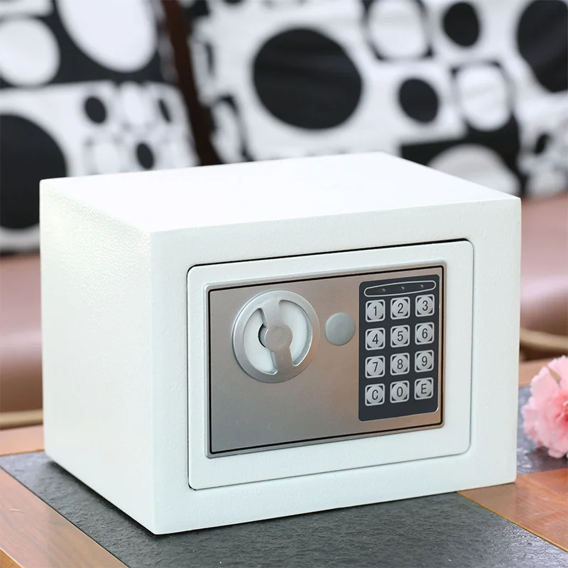 Digital Safe Box Mini Steel Safes Money Bank Small Household Password Key Safety Security Box Keep Cash Jewelry Document