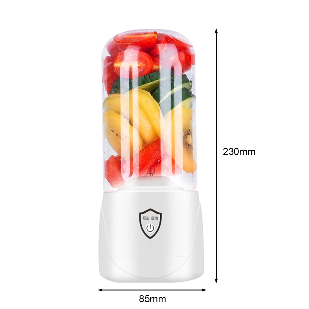 

4 Cutter 300mL Mini Portable Electric Juicers Mixer Orange Fruit Smoothie Blender Maker Juicing Cup Kitchen Extractor USB
