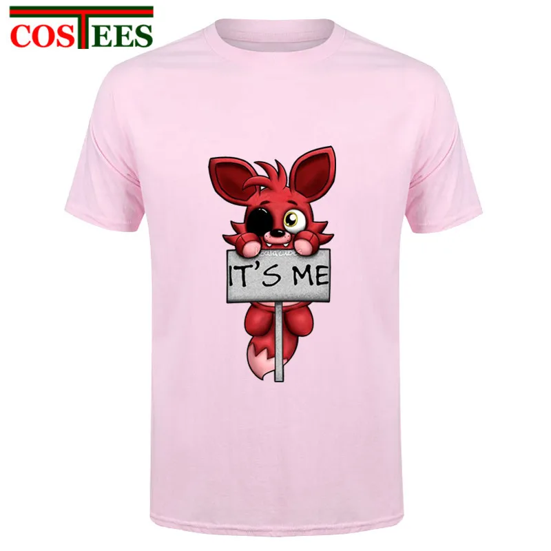 Kawaii FNAF/мужская футболка с плюшевой надписью Foxy летняя в стиле хип хоп хлопковая
