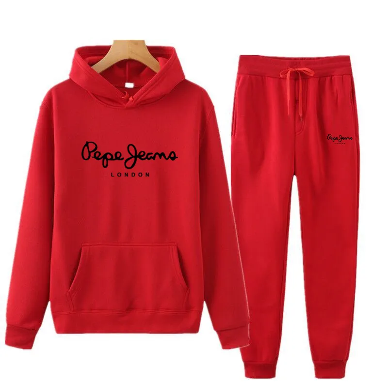 

2021 printed sports leisure new spring and autumn men's sports shirt hoodie + pants two pieces of casual sportswear men's sports