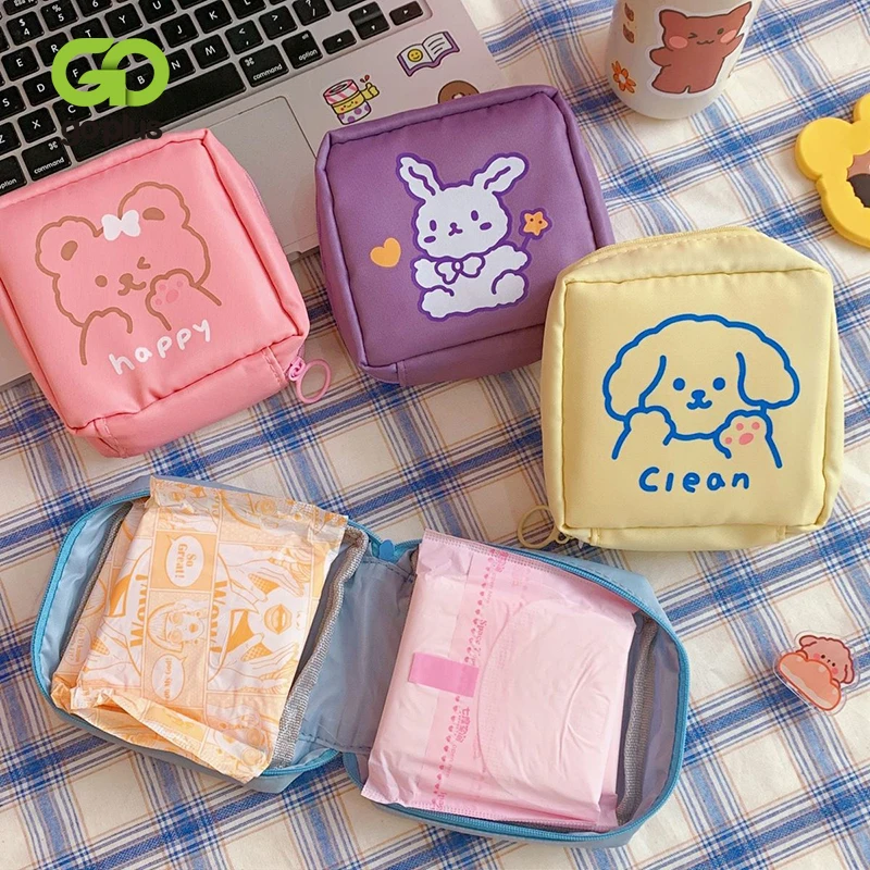 

GOPLUS Women's Bag Kwaii Makeup Bag Small Cute Case Purses Cosmetic bag Travel Bag Tampon Bag Portable Handbag Trolley Case 2020