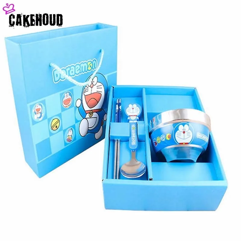 CAKEHOUD мультфильм Западный дети моя Посуда Вилка портативный набор столовых приборов из нержавеющей стали подарки для детей кухонные принадлежности