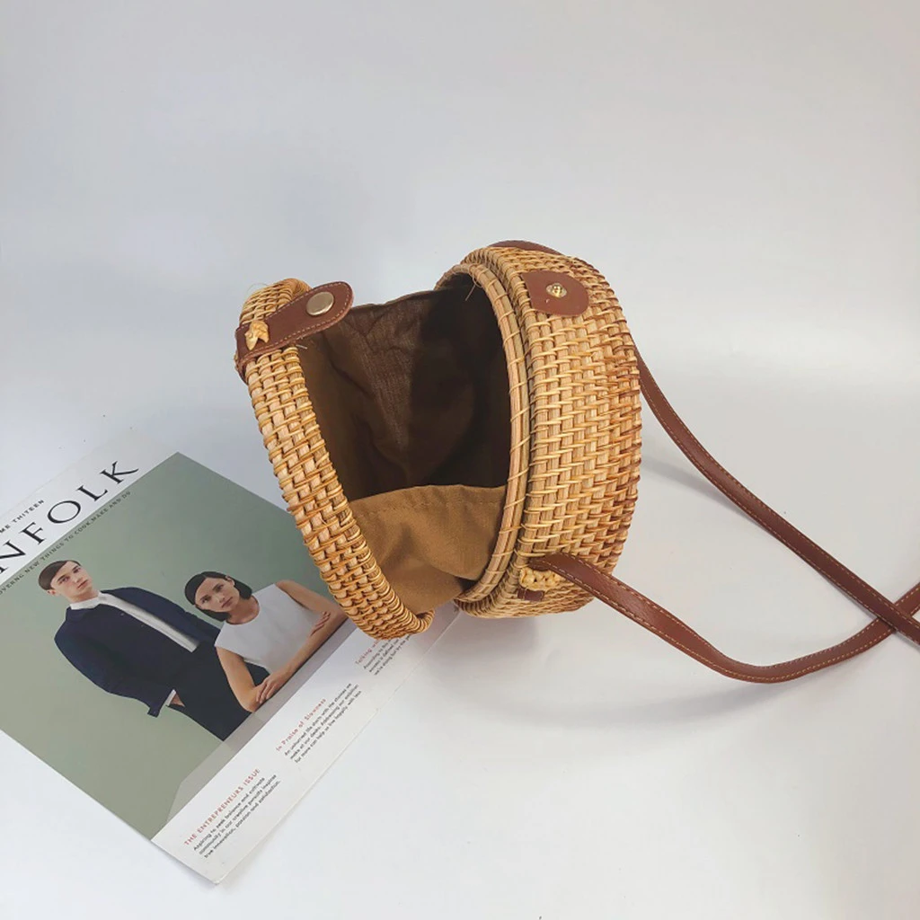 Новинка 2019 года. Модная женская мини сумка через плечо из ротанга. Вечерние