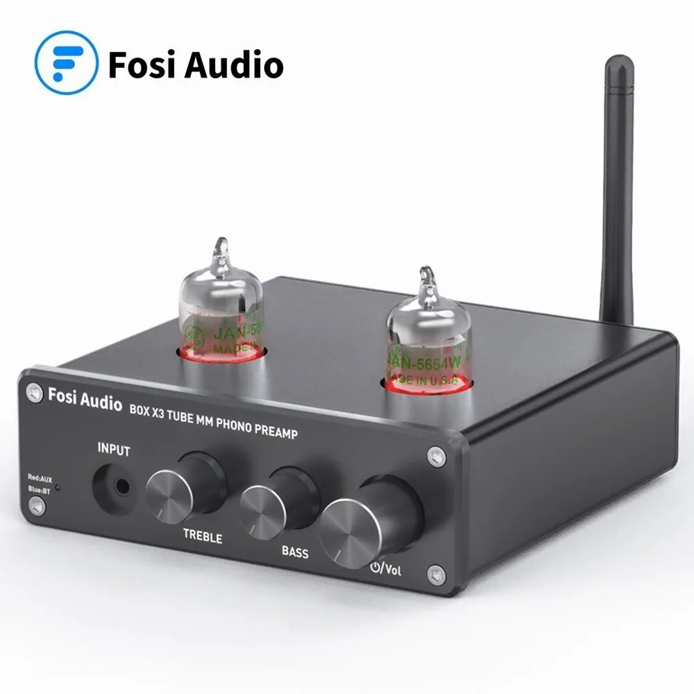 Fosi аудио Bluetooth фонокорректором для проигрыватель фонограф с GE5654 ламповый