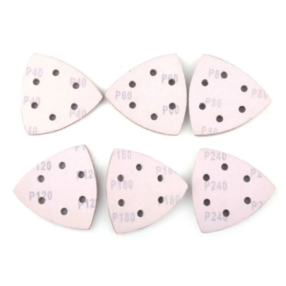 Запчасти для наждачной бумаги 60 шт набор Крюк & Петля глинозема треугольное