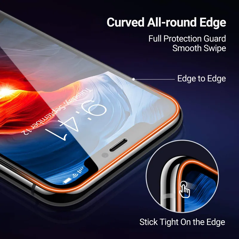 Защитное стекло закаленное для iphone se 2020 xr 11 pro xs max x 8 7 6 plus 5s | Мобильные телефоны и
