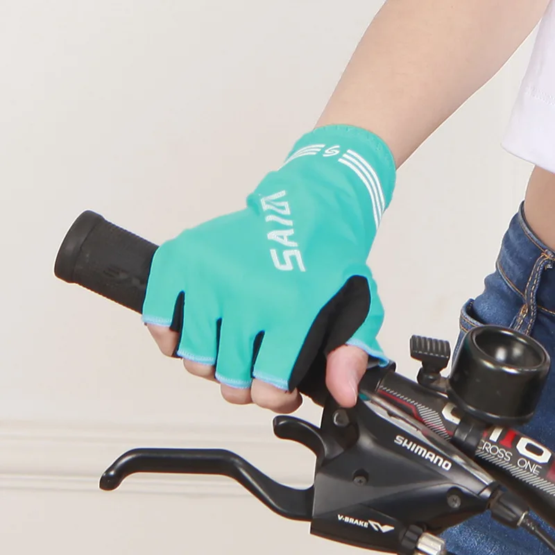 Летние спортивные перчатки для фитнеса на полпальца езды велосипеде тяжелая