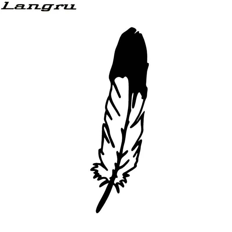 Виниловые наклейки Langru с изображением западных и индийских перьев