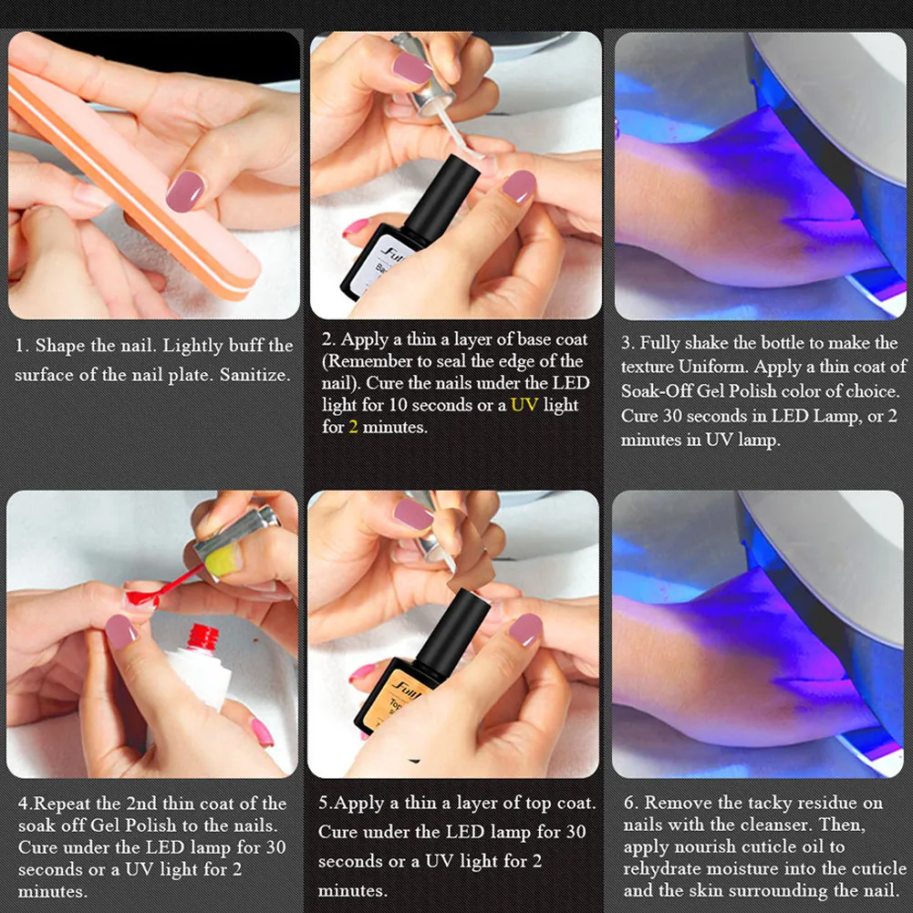 Новинка базовое/верхнее покрытие прозрачная Нейл-арт Gel UV LED Soak Off стойкий праймер