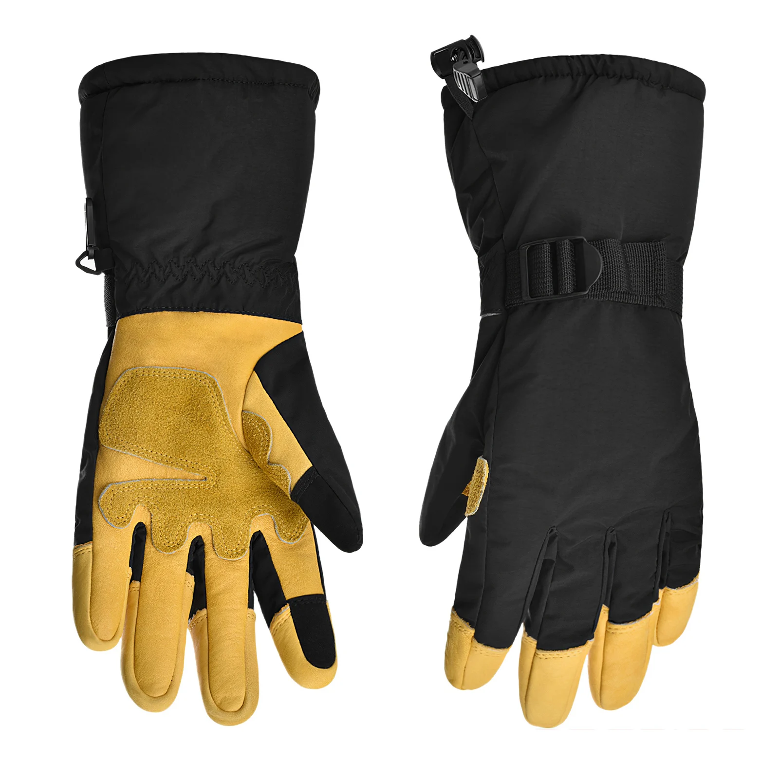 

Зимние перчатки, велосипедные теплые перчатки, плотные перчатки с противоскользящей оленьей кожей, перчатки с закрытыми пальцами, ветрозащ...