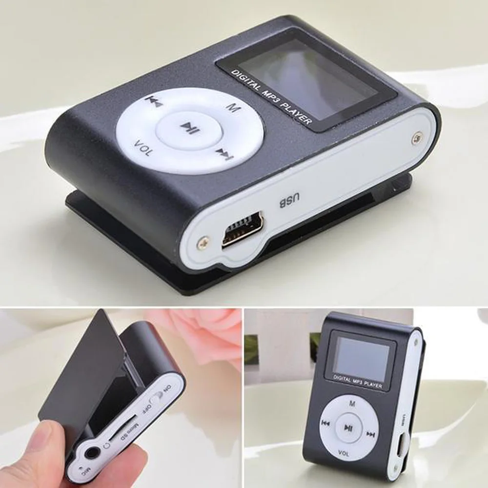 Портативный зеркальный MP3 плеер мини-клип MP3 плеер Водонепроницаемый Спортивный mp3 музыкальный плеер walkman Поддержка TF карта расширения mp3