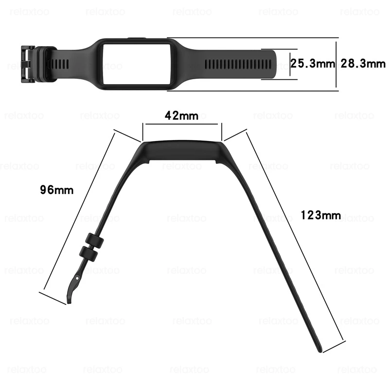 Силиконовый сменный ремешок 2 в 1 + защитный чехол для Huawei Honor Band 6 7 Pro смарт-браслет