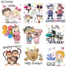 Термонаклейки ZOTOONE с изображением обезьяны для мальчиков и девочек, заплатка 