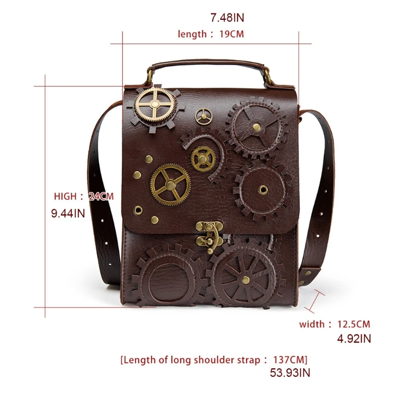 

Retro Steampunk Women Shoulder Bags Vintage Clock Money Clutch Handbag Daily Ladies Casual Crossbody Purse Fashion