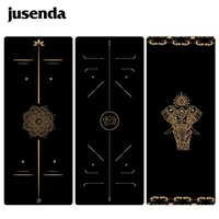 jusenda 183x68cm 6mm suede tpe yoga mat sports mats for fitness pilates exercise gymnastic yoga mat thick with position line