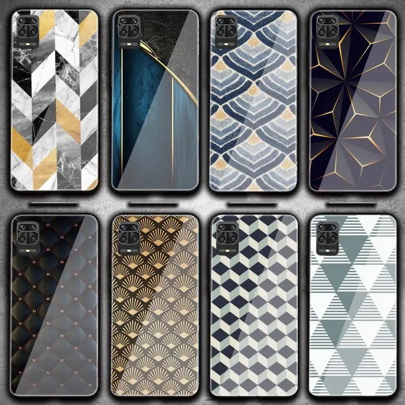 

Geometric Pattern Art Soft Cover Phone Case For Redmi 4X 5 5plus 6 6A Note 4 5 6 6pro 7 Xiaomi 6 8se MIX2S Note 3 Tempered Glass