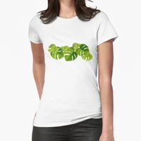 leaves t shirt print top