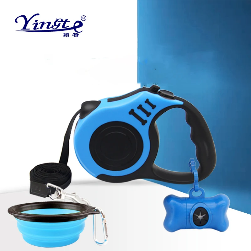 ПЭТ выдвижной поводок собаки Автоматическая Гибкая собак щенков котов котенок