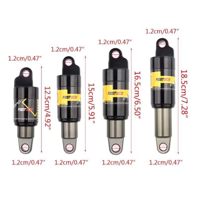 Пружинный амортизатор для велосипеда из алюминиевого сплава задний 125 мм/150 мм/165