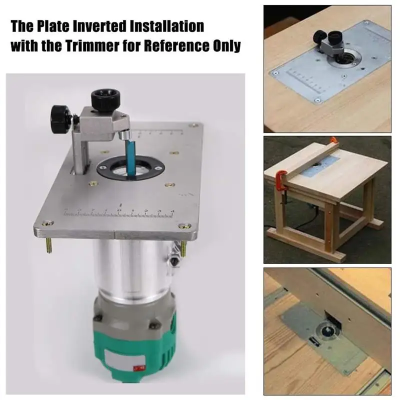 

Router Table Insert Plate with Router Insertion Ring and Install Screws for DIY Woodworking Engraving Machine Benches