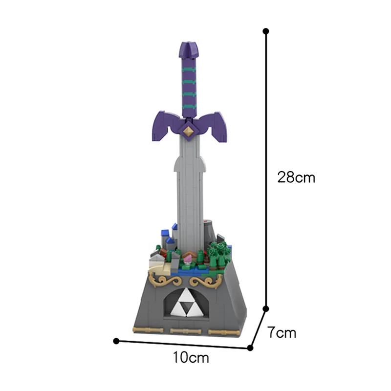 

MOC Legend Castle The Master Dark Link's Sword Building Blocks Kit DIY Chopping the Dragon Arms Model Idea Toy For Children Gift