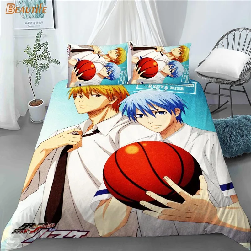 

Комплект постельного белья Kuroko No Basuke Anime 1, пододеяльник, 2 Наволочки, Полиэстеровая ткань, Комплект постельного белья для всей семьи, для мал...