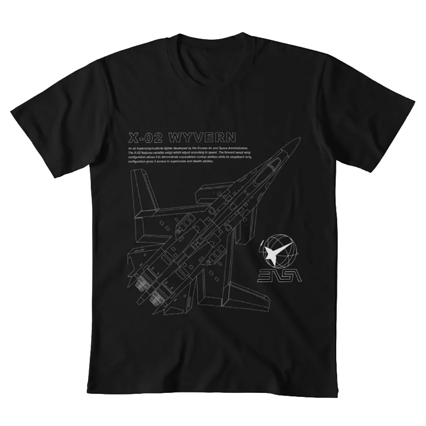 Ace Combat X-02 Wyvern Blueprint футболка для видео игры fighter jets air force squadron x 02 wyvern easa erusea strangeral |