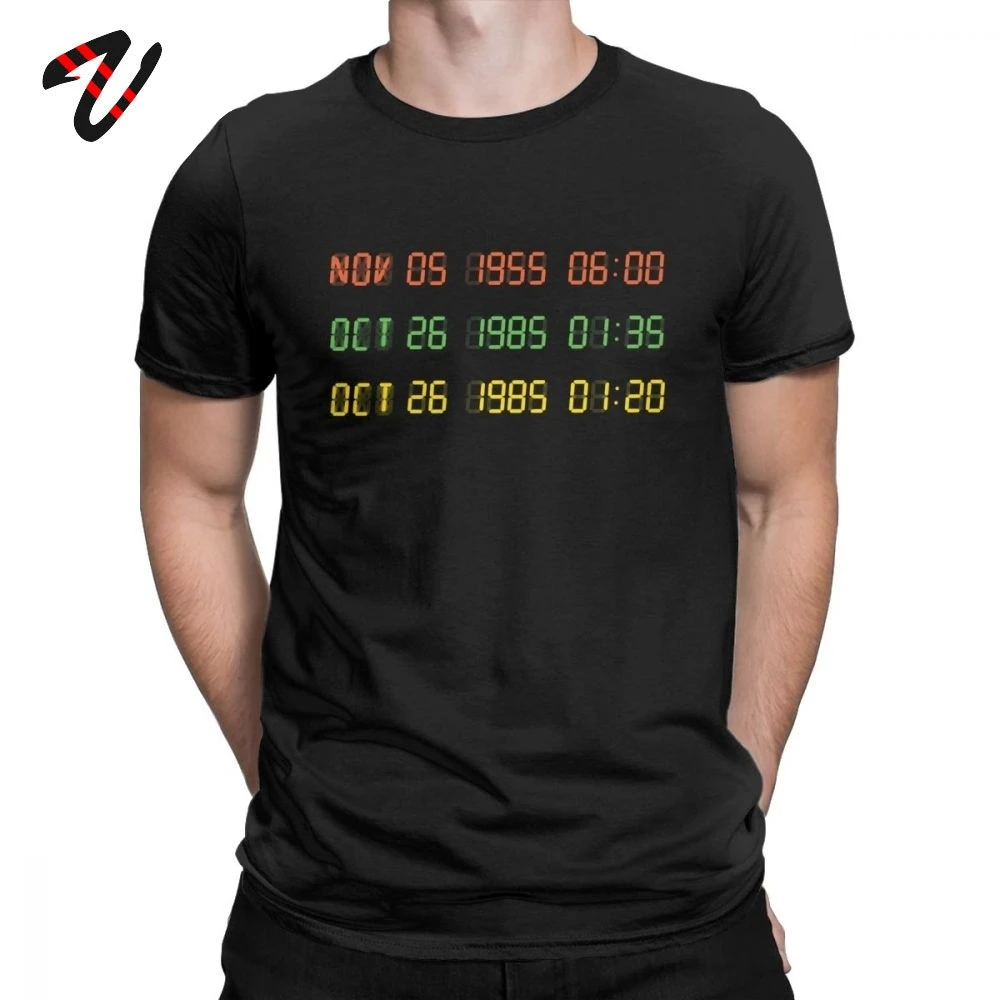 Футболки Time Circuits мужские с надписью Назад в будущее хлопковые топы подарок на