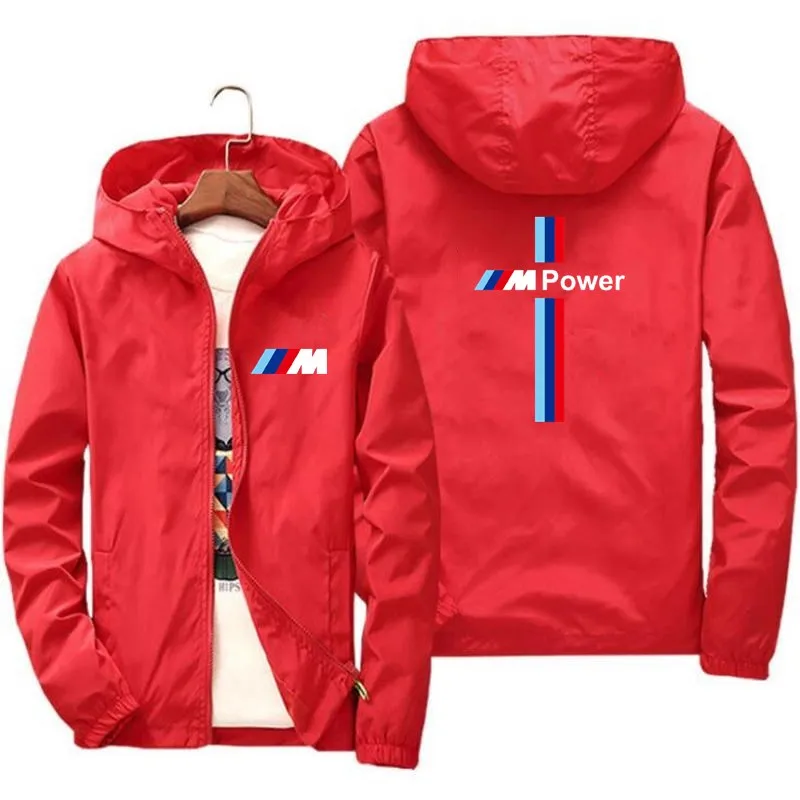

Spring and summer 2021 new Bmw M Power hooded men's jacket men's casual windbreaker zipper thin section hooded jacket men