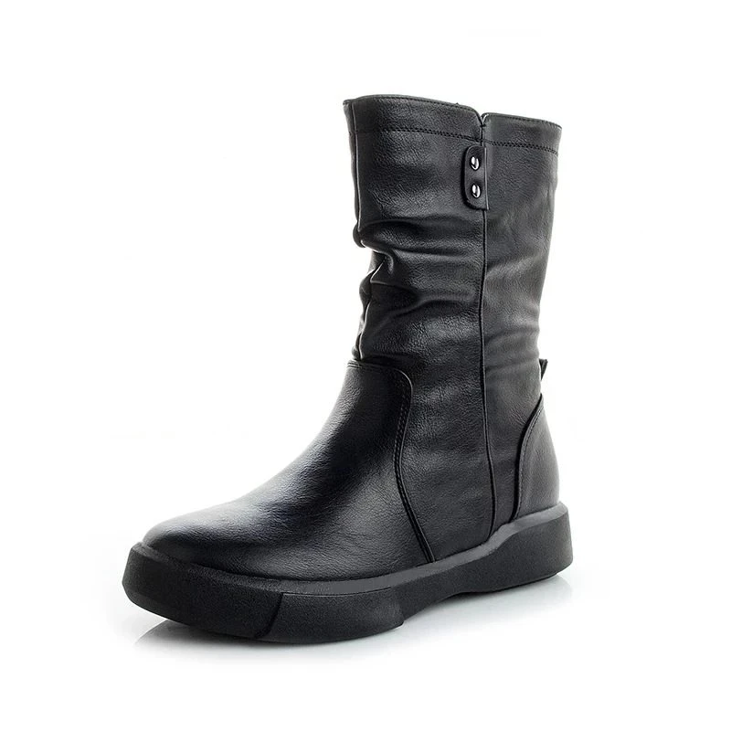 Новинка Женские сапоги до середины икры размера плюс Большие размеры 35 42 На