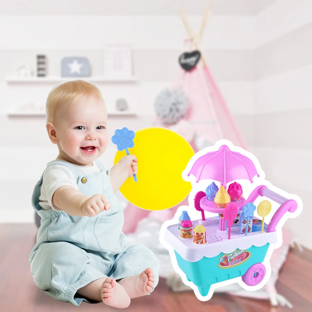 Детский дом мороженое машина моделирование конфеты тележка игрушка девочка