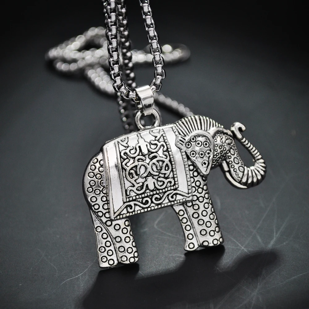 Женское винтажное ожерелье с подвеской в виде слона