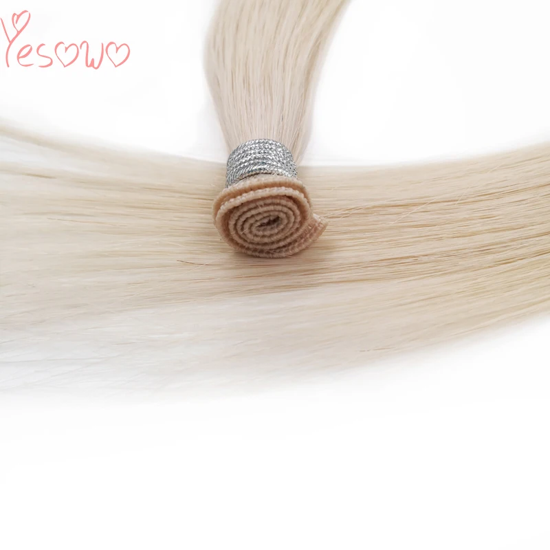 Yesowo прямые 17 г/шт. чистая платина блондинка 100% настоящие человеческие Волосы remy